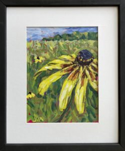 Year: 2023 Location: Langlade County, Wisconsin Media: Acrylic on paper Painting size: 9.5 x 7 inch Framed size: 14.5 x 12.5 inch 