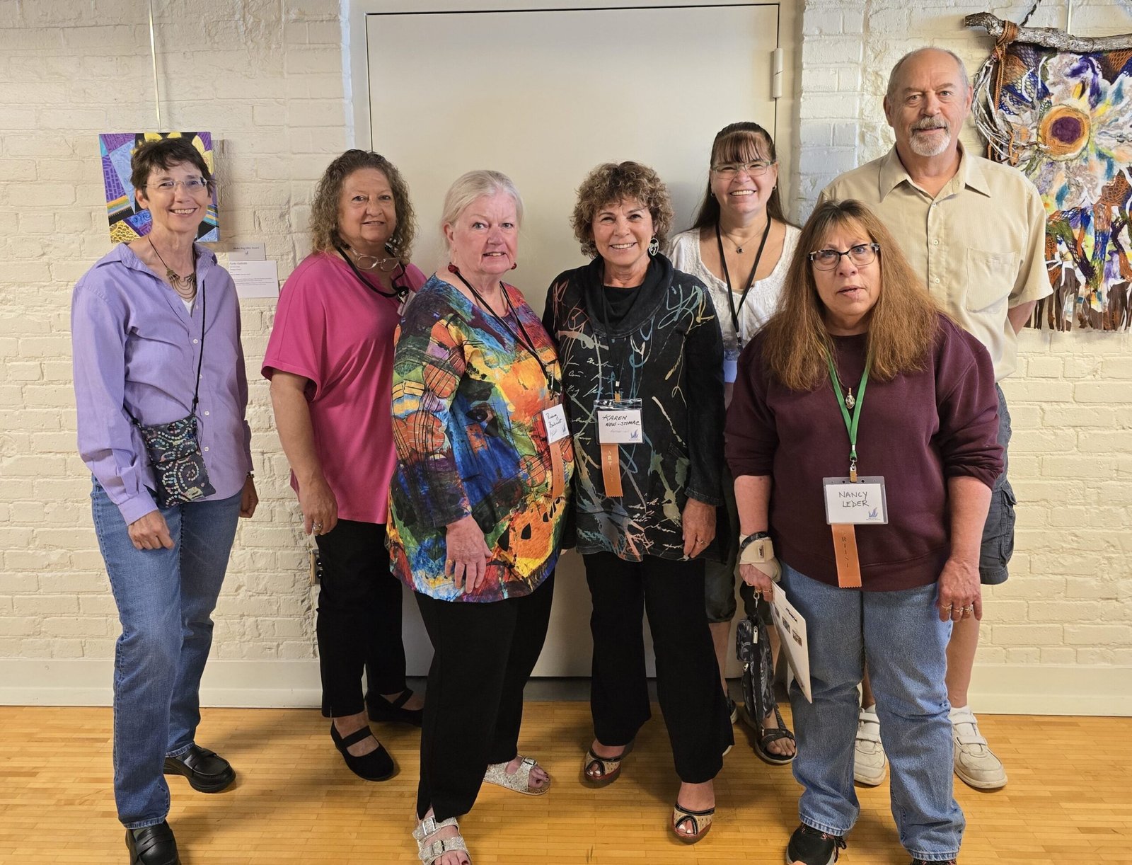 From Left, Jean Adams, Camille Converse-Smith, Rose Baukecht, Karen Stimac, Vicki Eldridge, Nancy Leder, Hans Schmitt